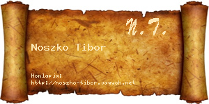 Noszko Tibor névjegykártya